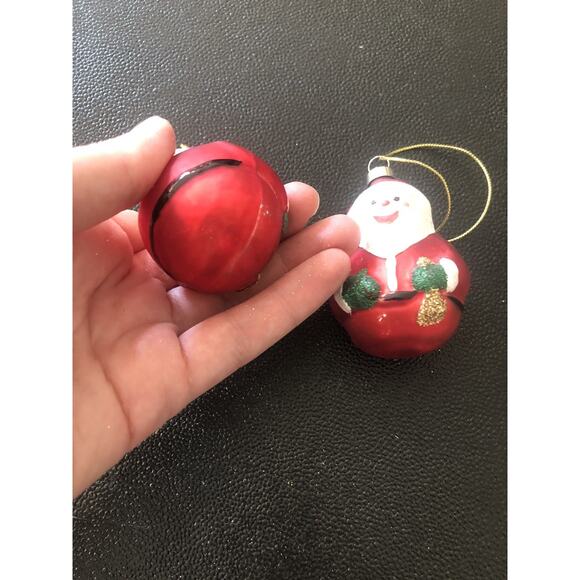 Vintage Eclectic CHRISTMAS BLOWN GLASS SANTA Lot Of 4 - Picture 10 of 10